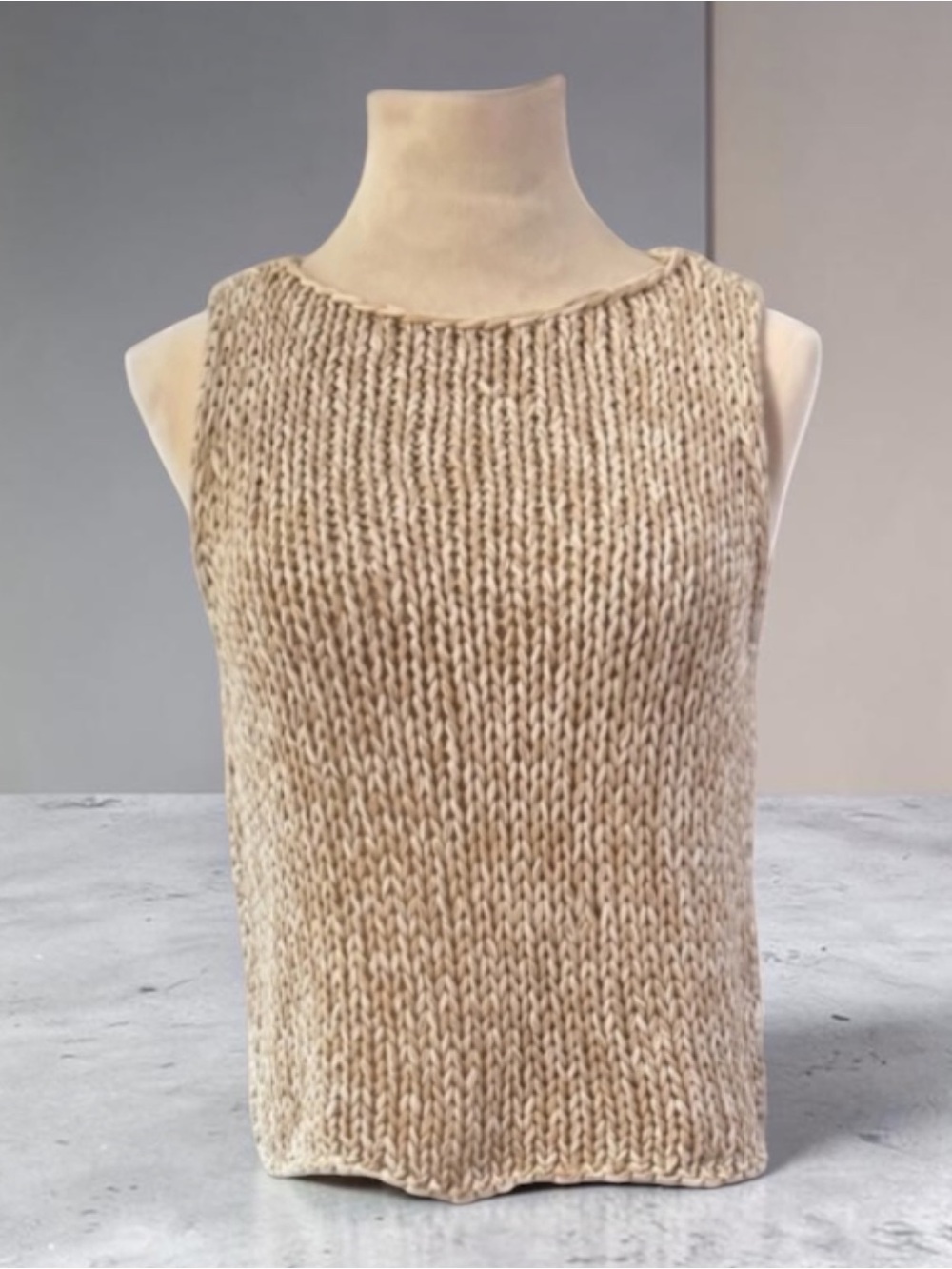 Max Mara Weekend Thick Nubby Cropped Cotton Sweater
